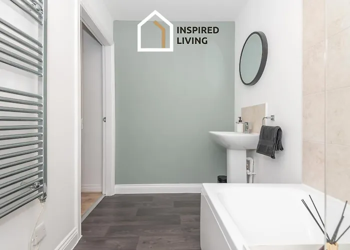 Apartman Stylish & Modern 2 Bed 2 Bath With Free Parking Leeds